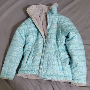 NORTH FACE REVERSIBLE MOSSBUD SWIRL GIRL'S JACKET